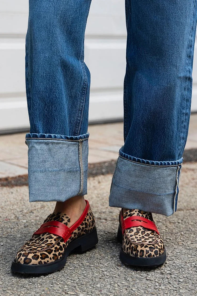 Color Block Loafers