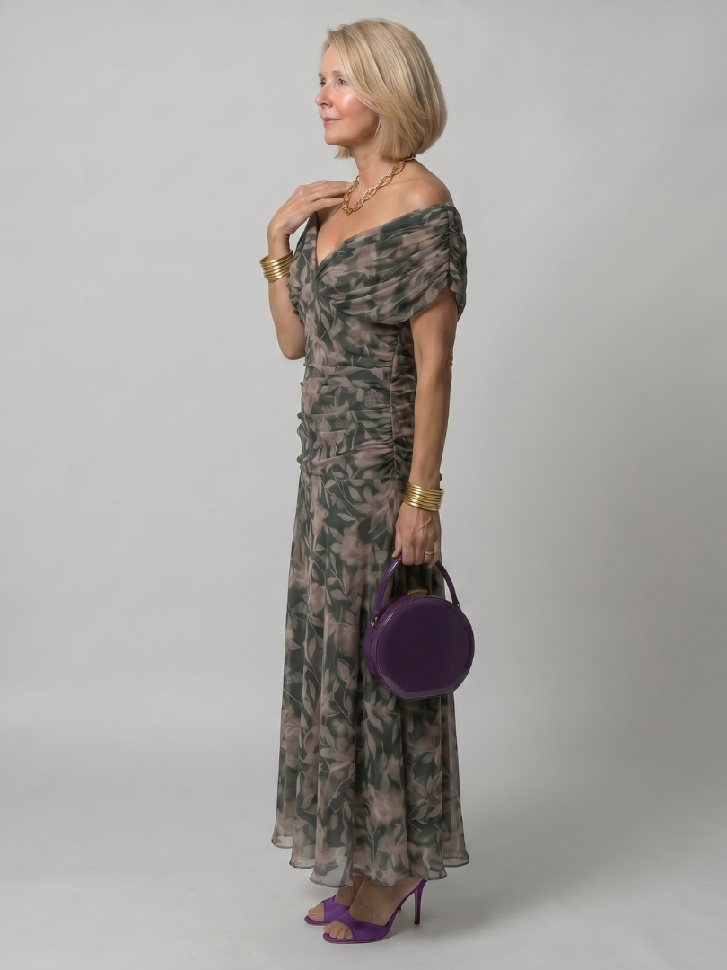 Calen™ | Off Shoulder Flow Midi Dress