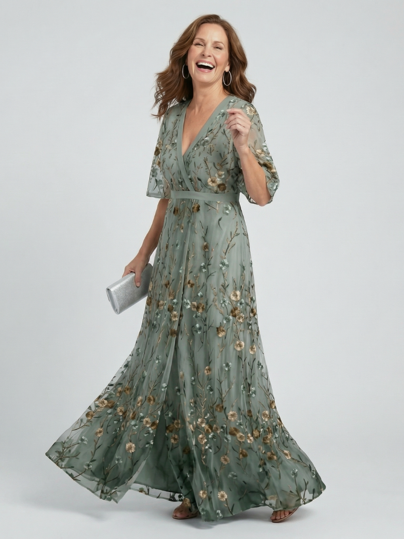 Selena™ | Halter Bloom Flow Maxi Dress
