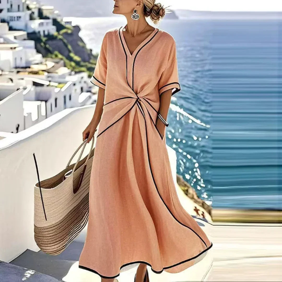Maxi midi dress with a flattering and elegant design