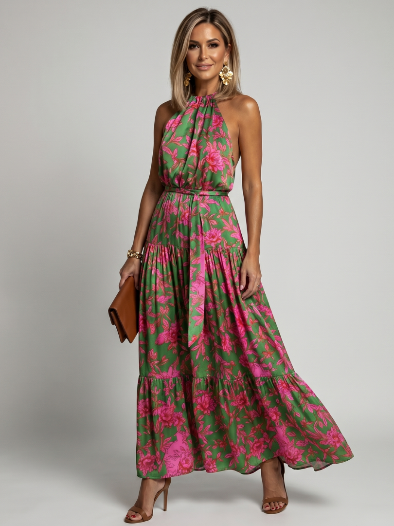 Rowen™ | Draped Halter Midi Dress