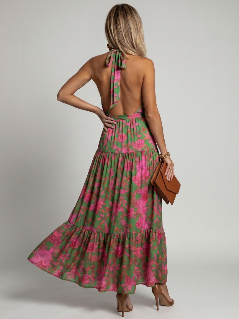 Rowen™ | Draped Halter Midi Dress