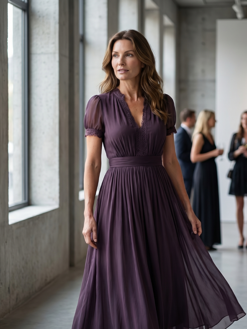 Elia™ | Gathered Waist Keyhole Maxi Dress