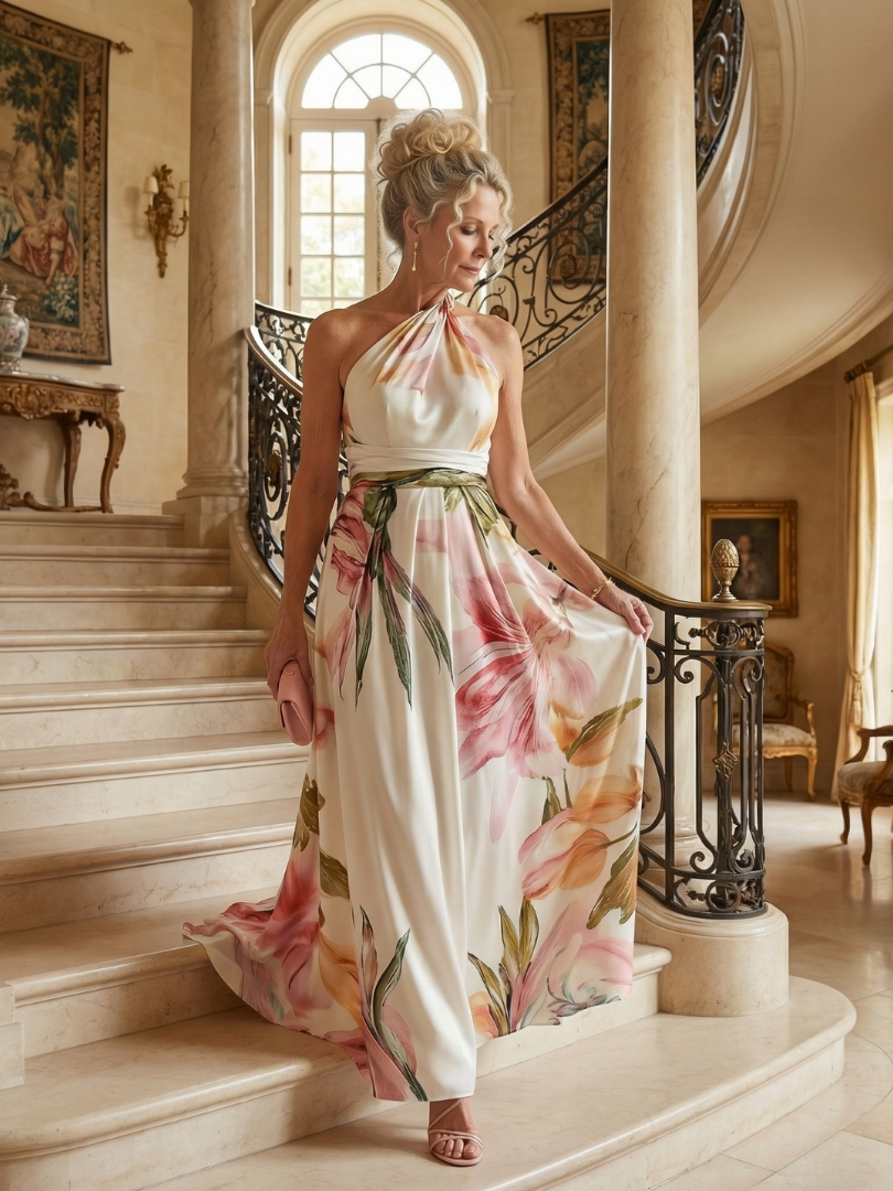 Amelia™ | Light Floral Maxi Dress