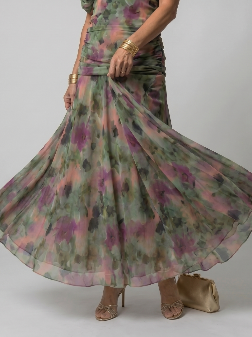 Calen™ | Off Shoulder Flow Midi Dress