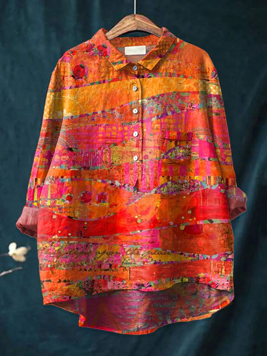 Bold Abstract Print Shirt