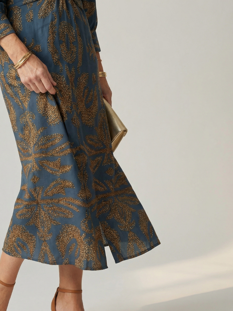 Naomi™ | Natural Wrap Midi Dress