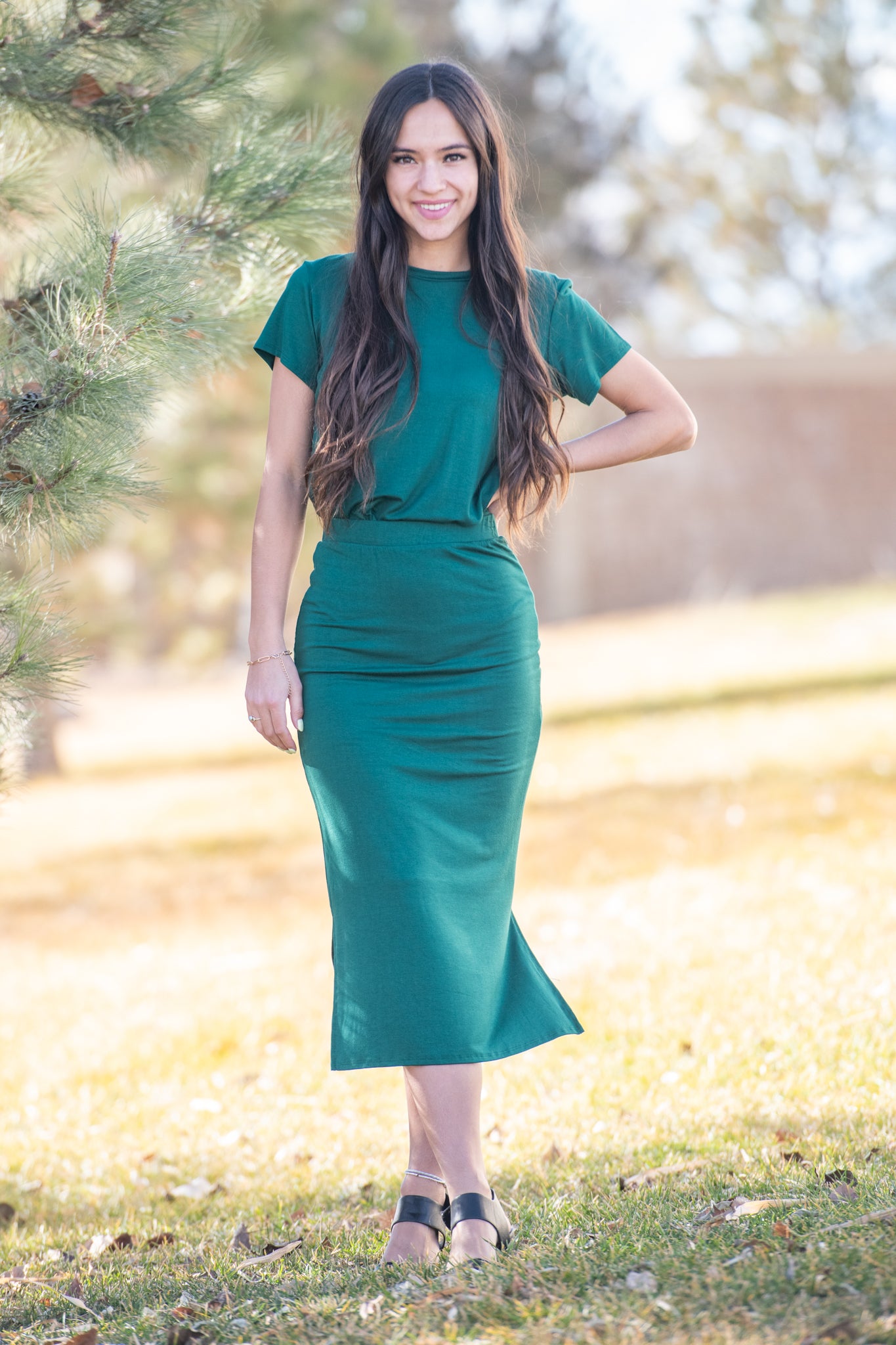 Brigitte Brianna Motion Tee & Runaround Skirt Set - SexyModest Boutique