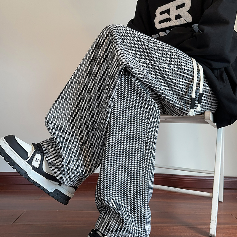 Xavi – Modern Herringbone Relaxed Sweatpants
