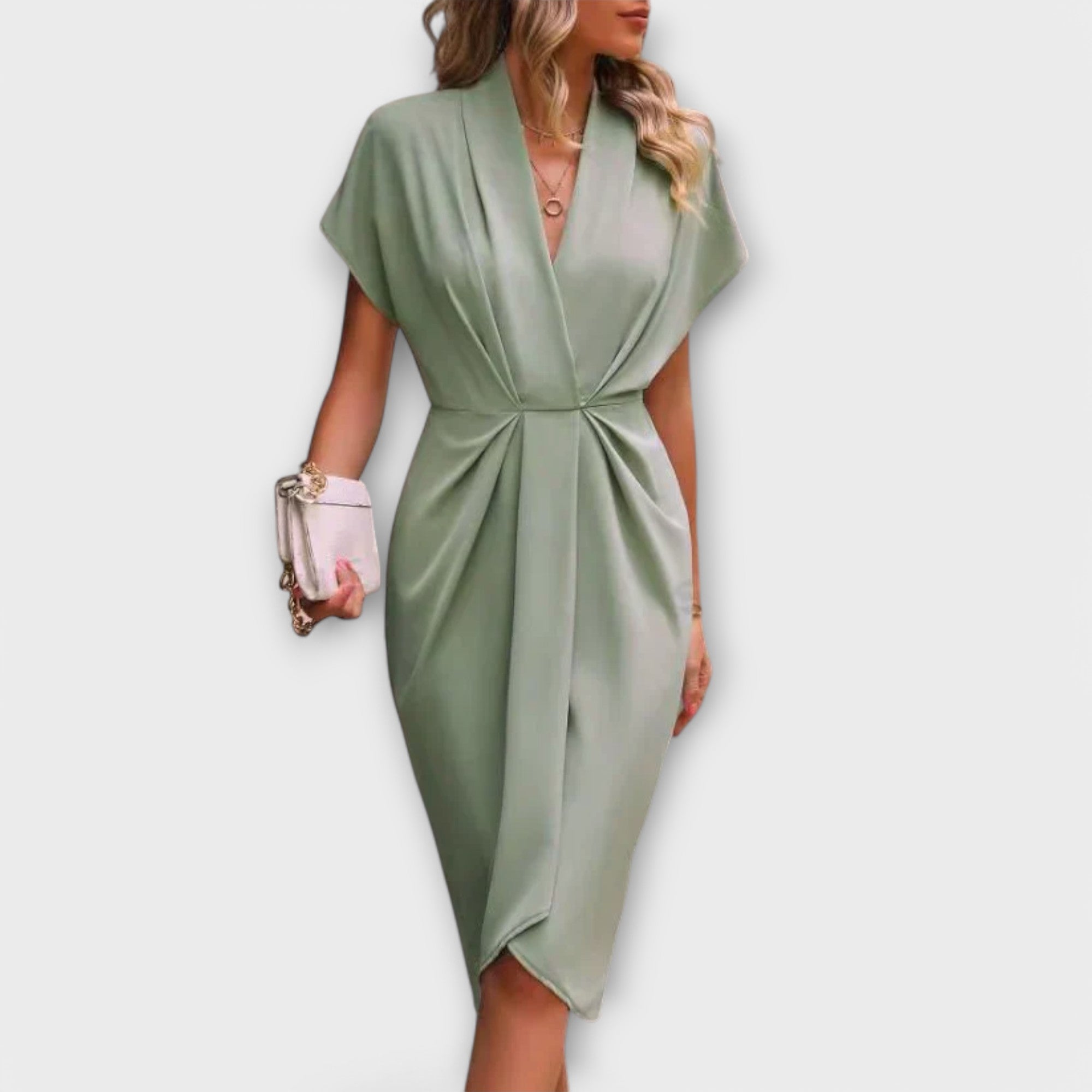 Midi dress with a stylish bow from Dana