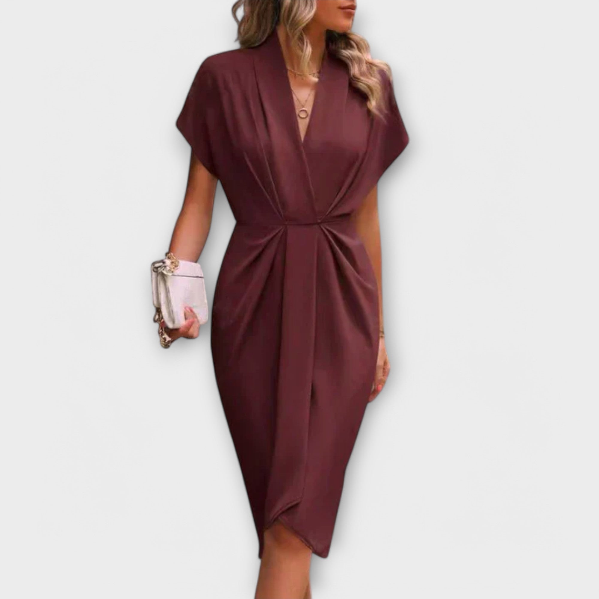 Dana midi dress featuring a cute bow detail