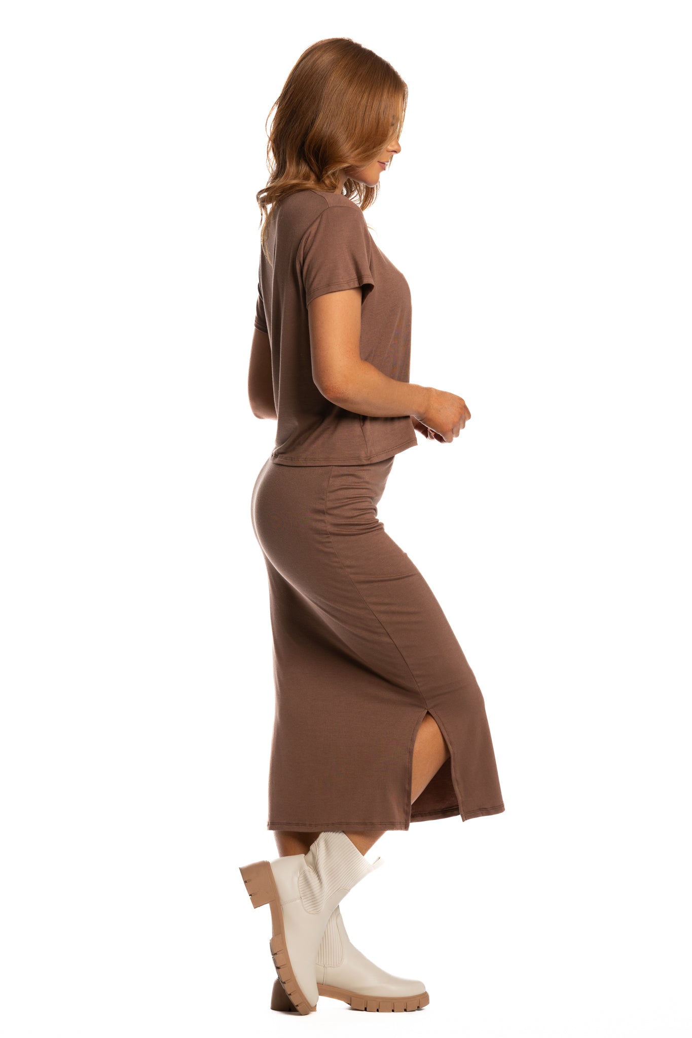 Brigitte Brianna Motion Tee & Runaround Skirt Set - SexyModest Boutique