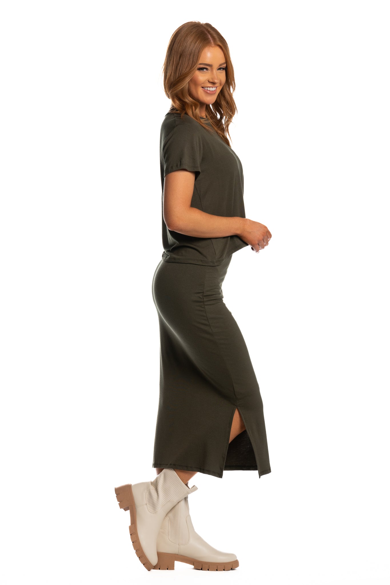 Brigitte Brianna Motion Tee & Runaround Skirt Set - SexyModest Boutique