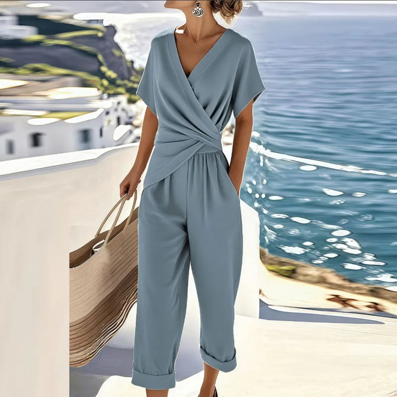 Soft and elegant two-piece lounge set for women