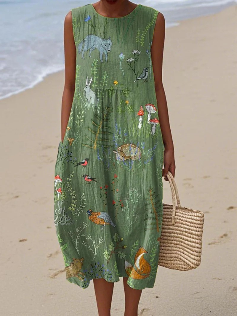 Olivia™ | Woodland Animal Wrap Dress