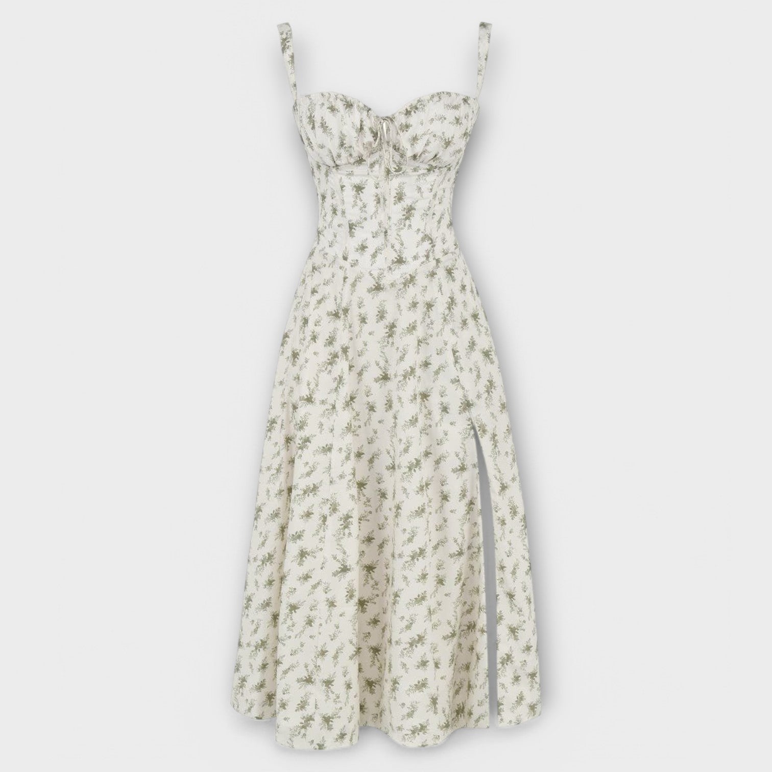 Women's midi corset dress with sleeves