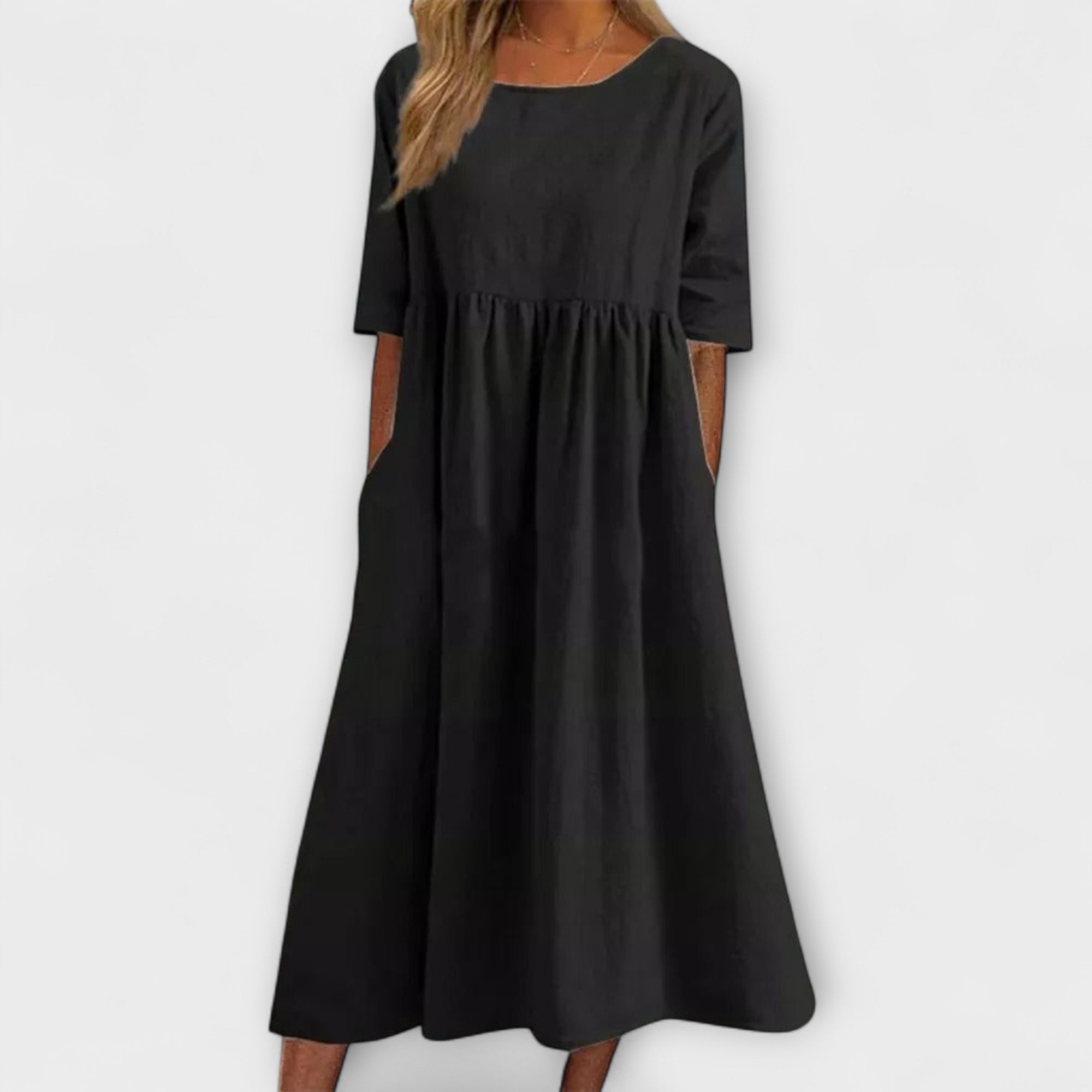 Chic modern blouse dress with a comfortable fit