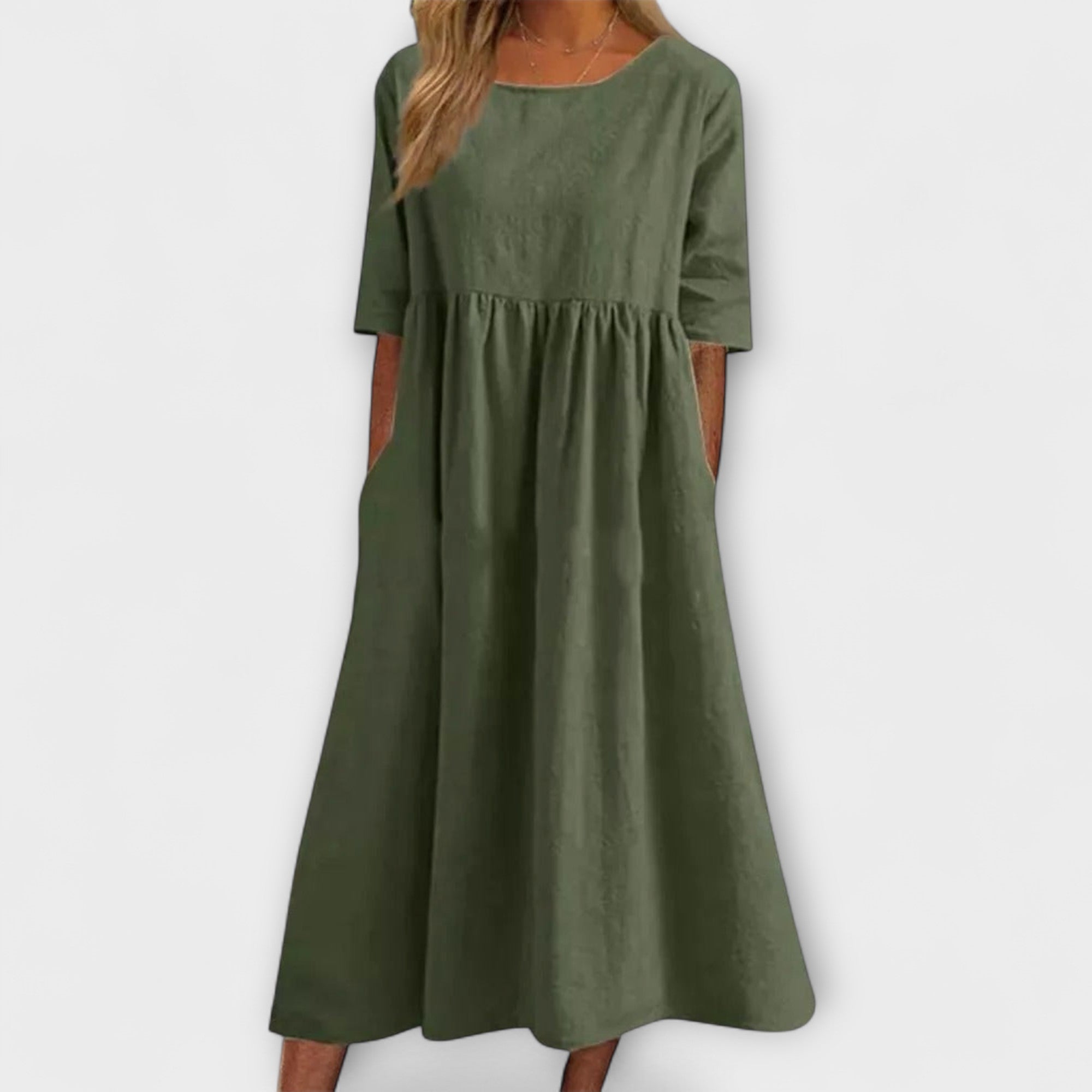 Modern blouse dress in a chic and modern aesthetic