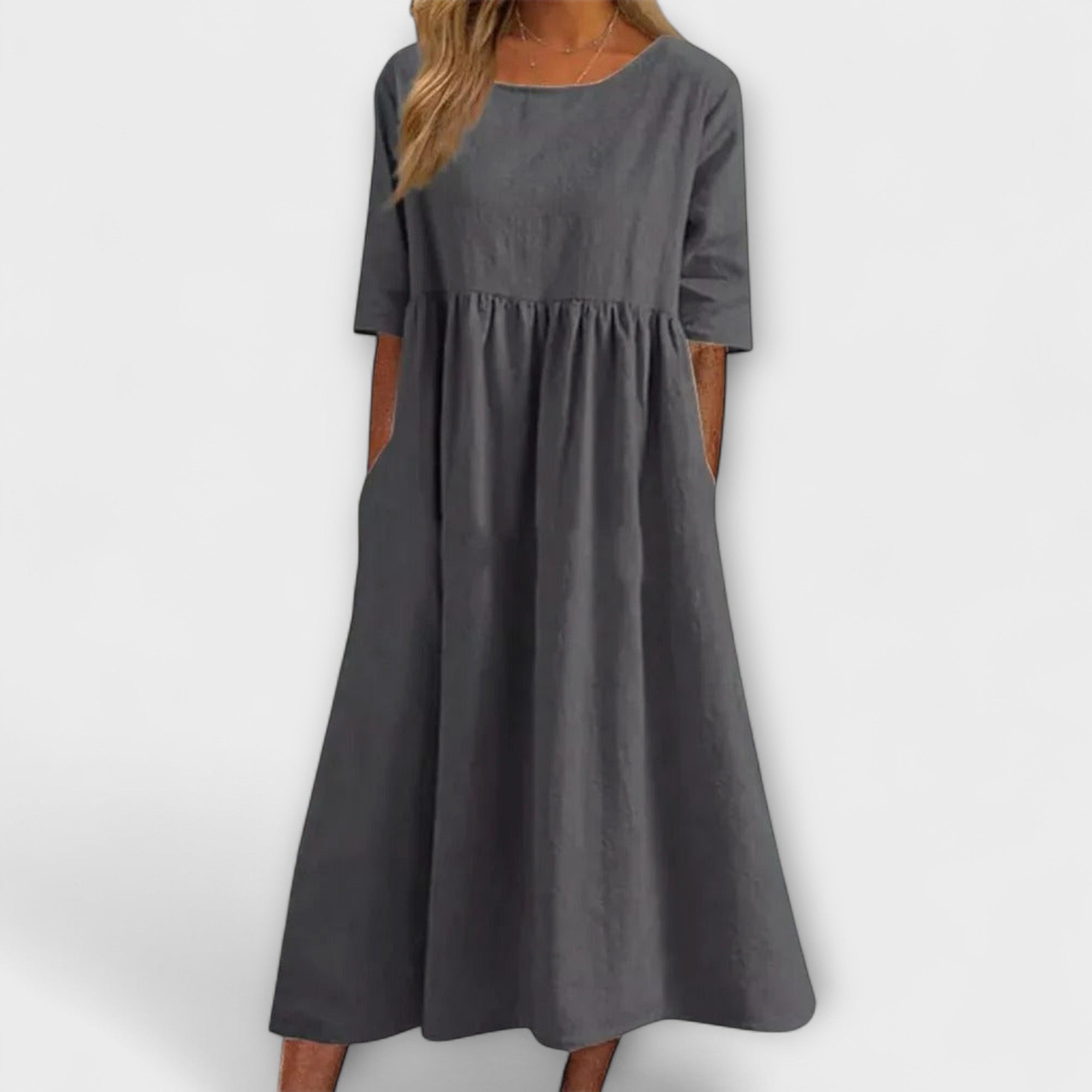 Modern blouse dress with a chic and feminine touch